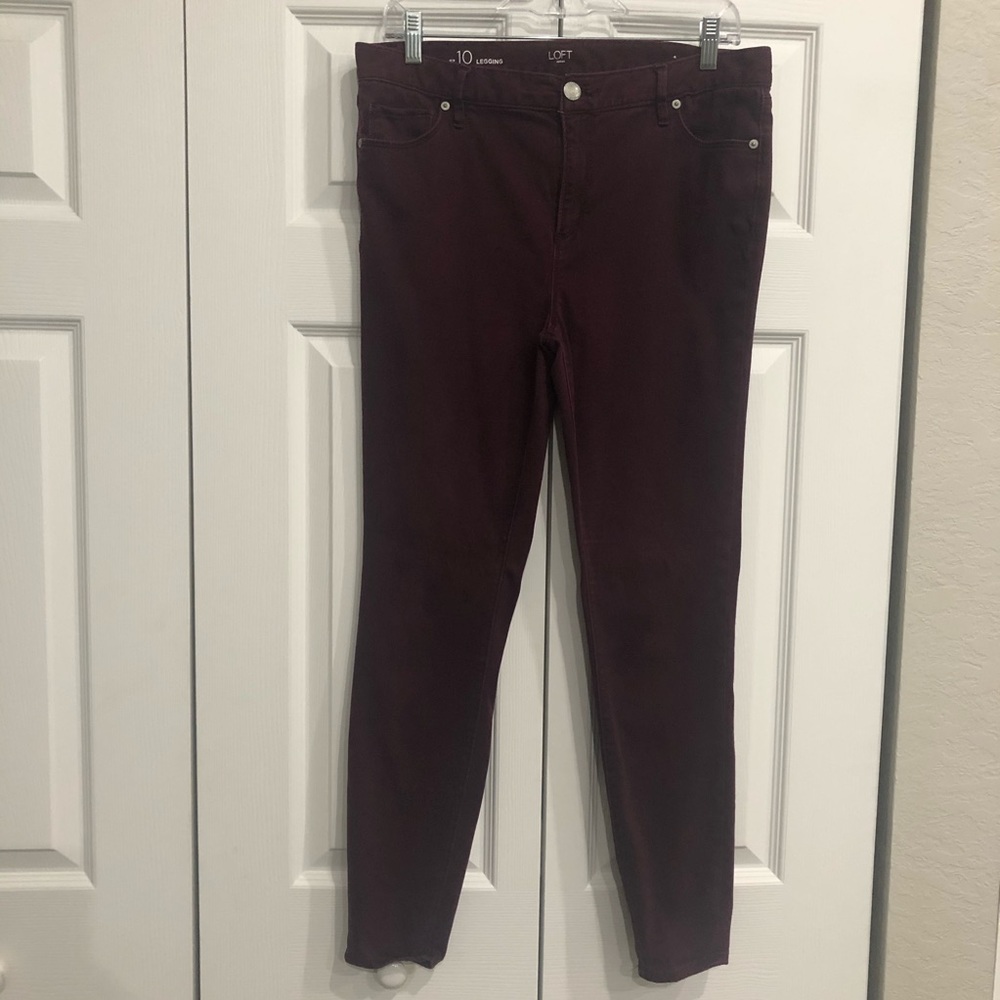 LOFT Leggings - Maroon